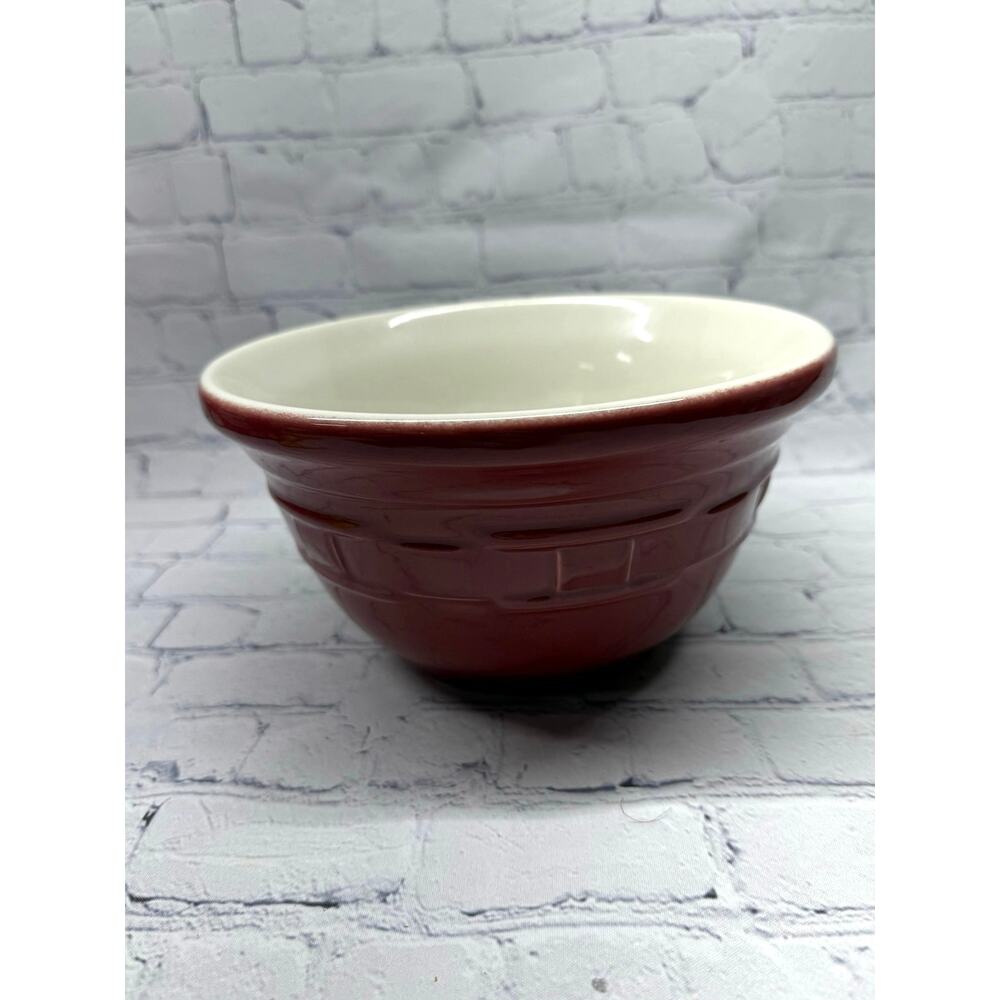 Longaberger Pottery Woven Traditions Red Paprika 8" Mixing Bowl